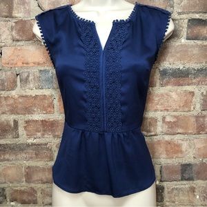 Petite bobble sleeveless blouse